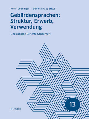 cover image of Gebärdensprachen